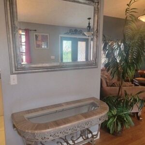 Elegant Silver Wall Mirror 38.5x48